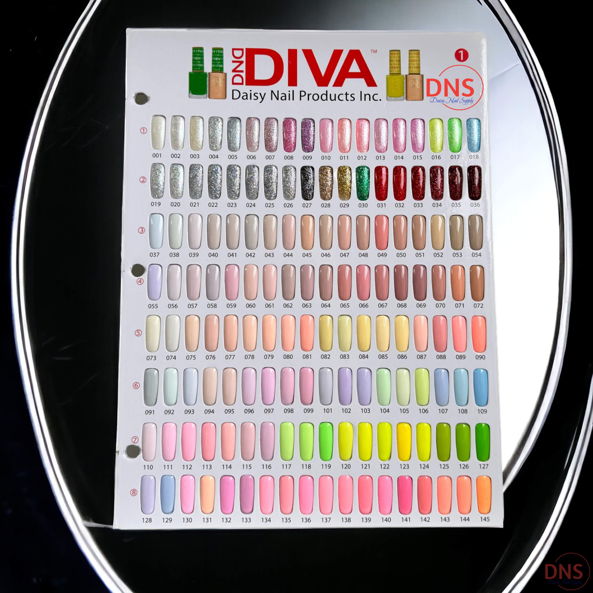Diva Soak off Gel Set 36 Colors (#110 - 145) + Color chart Free