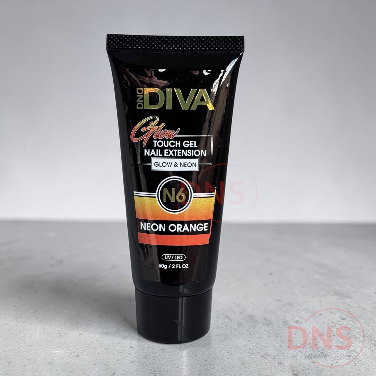Diva Touch Gel Nail Extension 2 Fl Oz - N6 Neon Orange