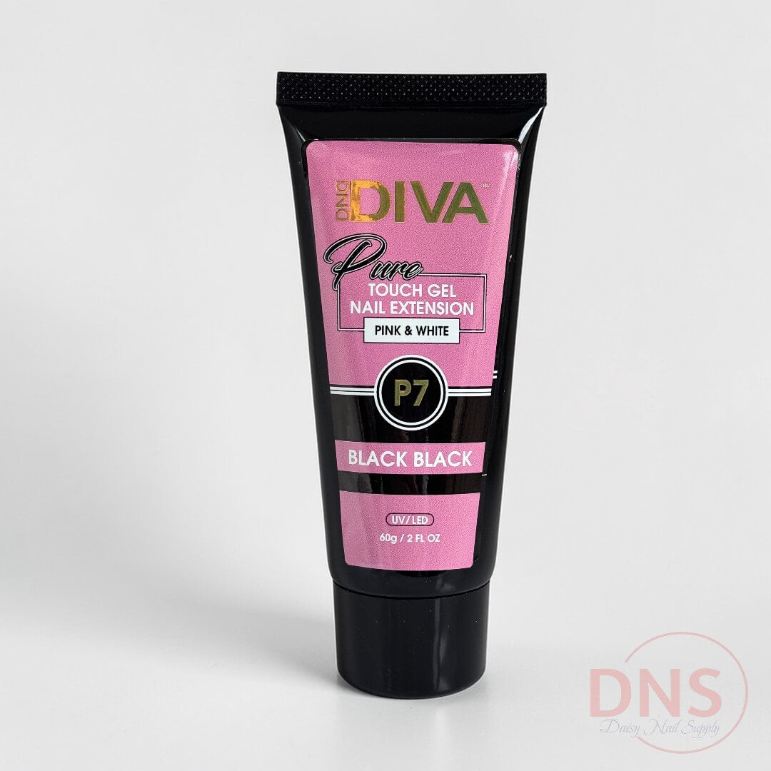 Diva Touch Gel Nail Extension 2 Fl Oz - P7 Black Black