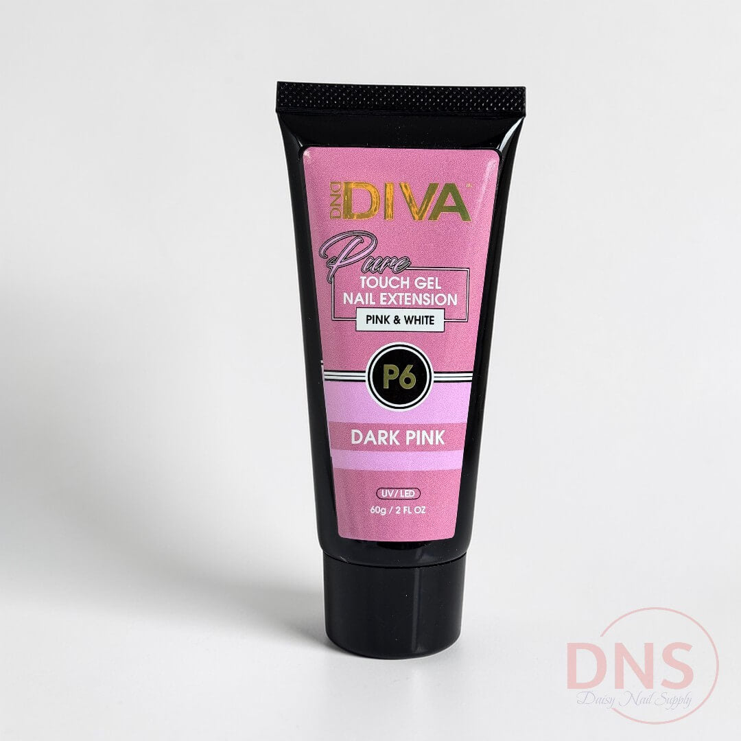 Diva Touch Gel Nail Extension 2 Fl Oz - P6 Dark Pink