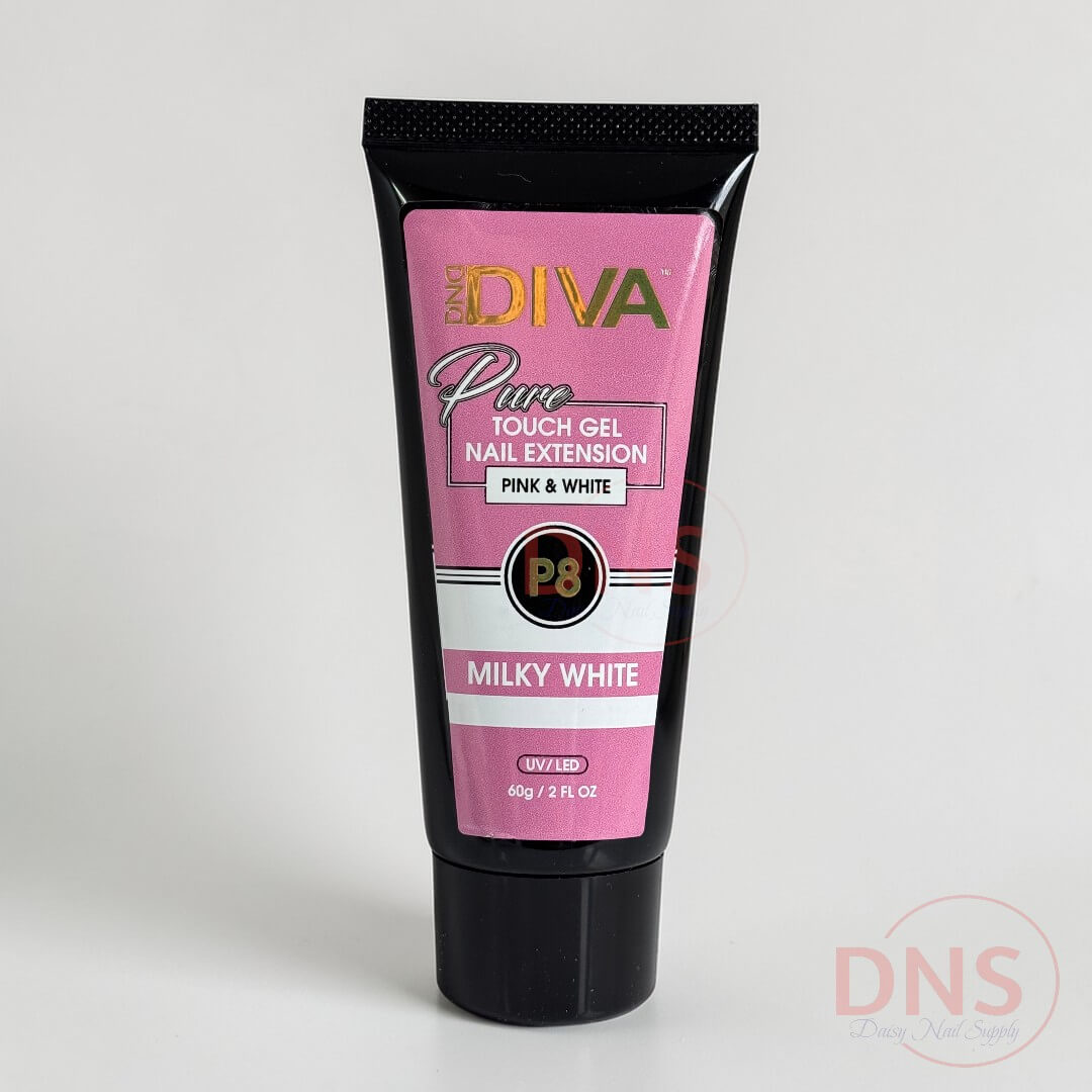 Diva Touch Gel Nail Extension 2 Fl Oz - P8 Milky White