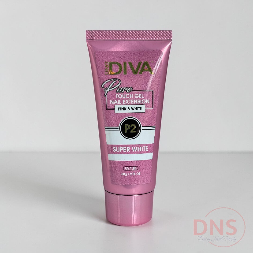 Diva Touch Gel Nail Extension 2 Fl Oz - P2 Super White