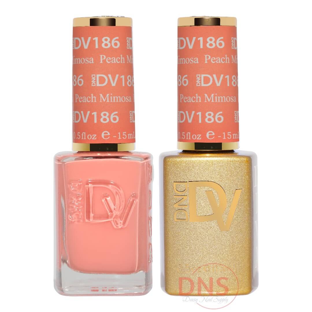 Diva Duo 1 Nail Lacquer + 1 Gel Polish - #186 Peach Mimosa