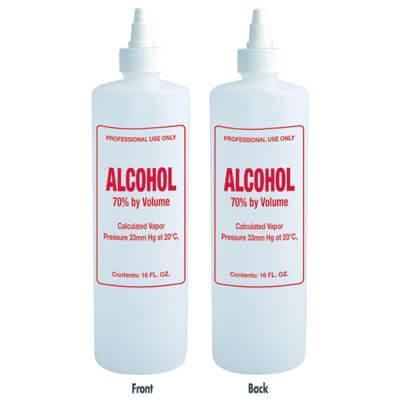 16 oz. Empty Imprinted Nail Solution Bottle B69 - Alcohol