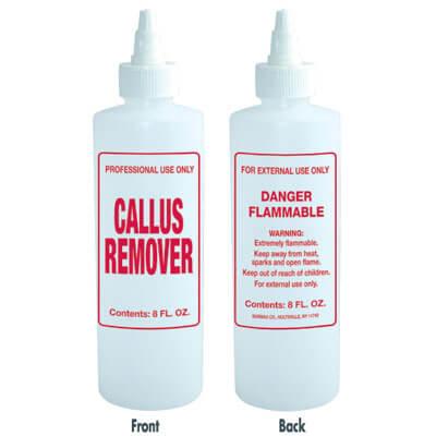 8 oz Empty Imprinted Nail Solution Bottle B61 - Callus Remover