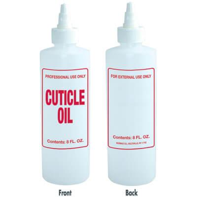 8 oz Empty Imprinted Nail Solution Bottle B63 - Cuticle Oil