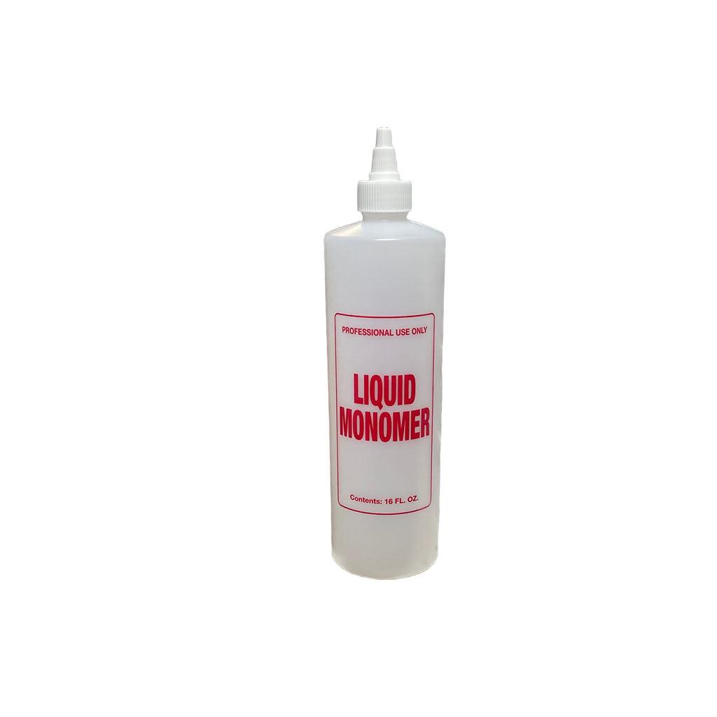 16 oz. Empty Imprinted Nail Solution Bottle B125 - Liquid Monomer