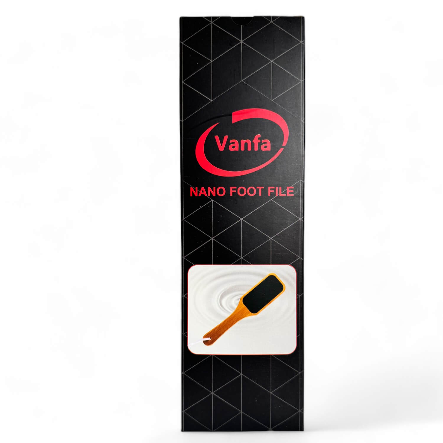 Vanfa Pedicure Pumice Foot File Callus Remover - Bamboo Handle Nano Glass Foot File #79025