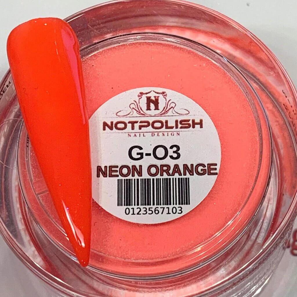 NotPolish Glow In The Dark Dip Powder 2 Oz - G 03 Neon Orange