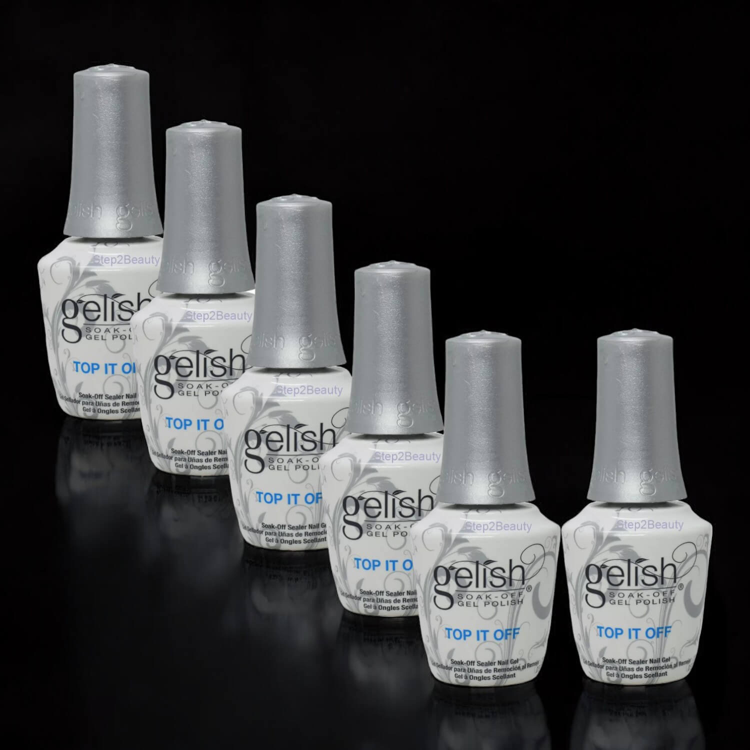 Gelish Soak Off Gel Polish 0.5 oz - Top It Off (Pack of 6)