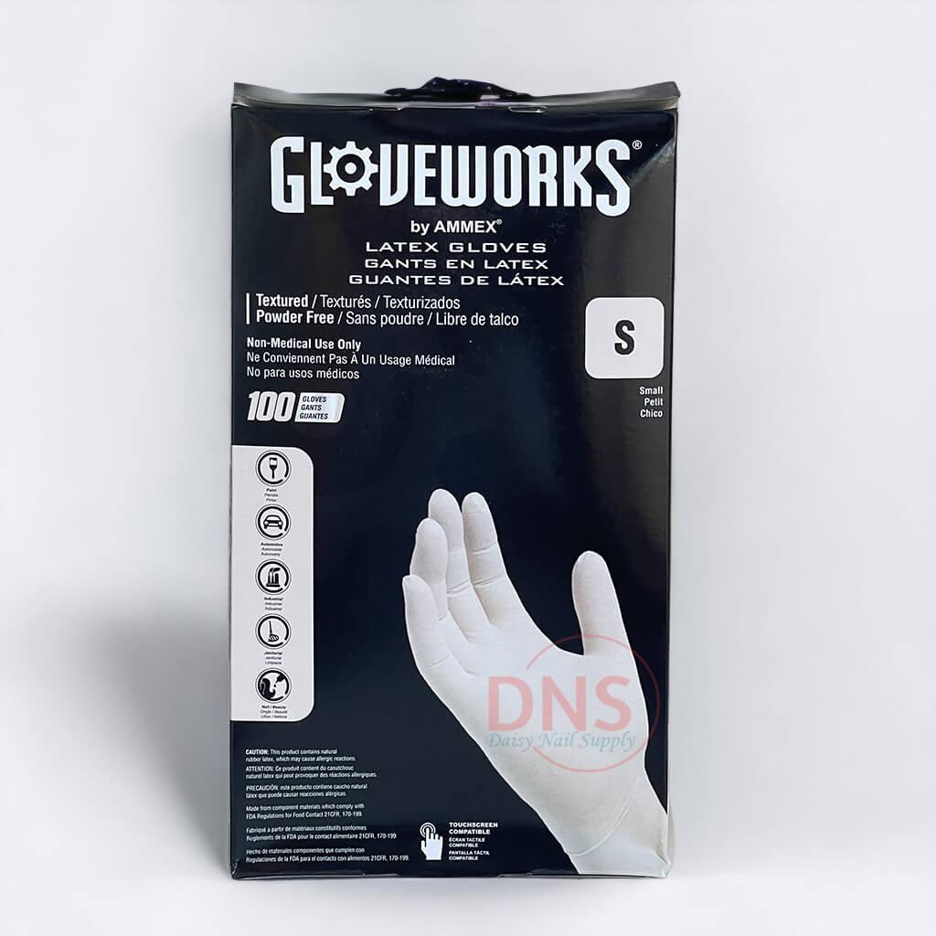 GloveWorks Disposable Latex Glove - Size S  (1 box of 50 Pairs)