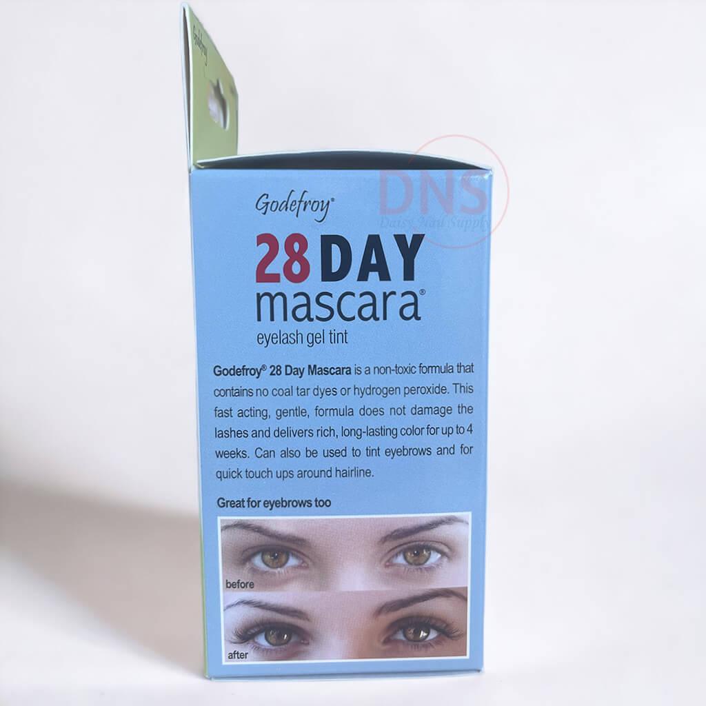 Godefroy 28 Day Mascara Eyelash Gel Tint 25 Application - Brown