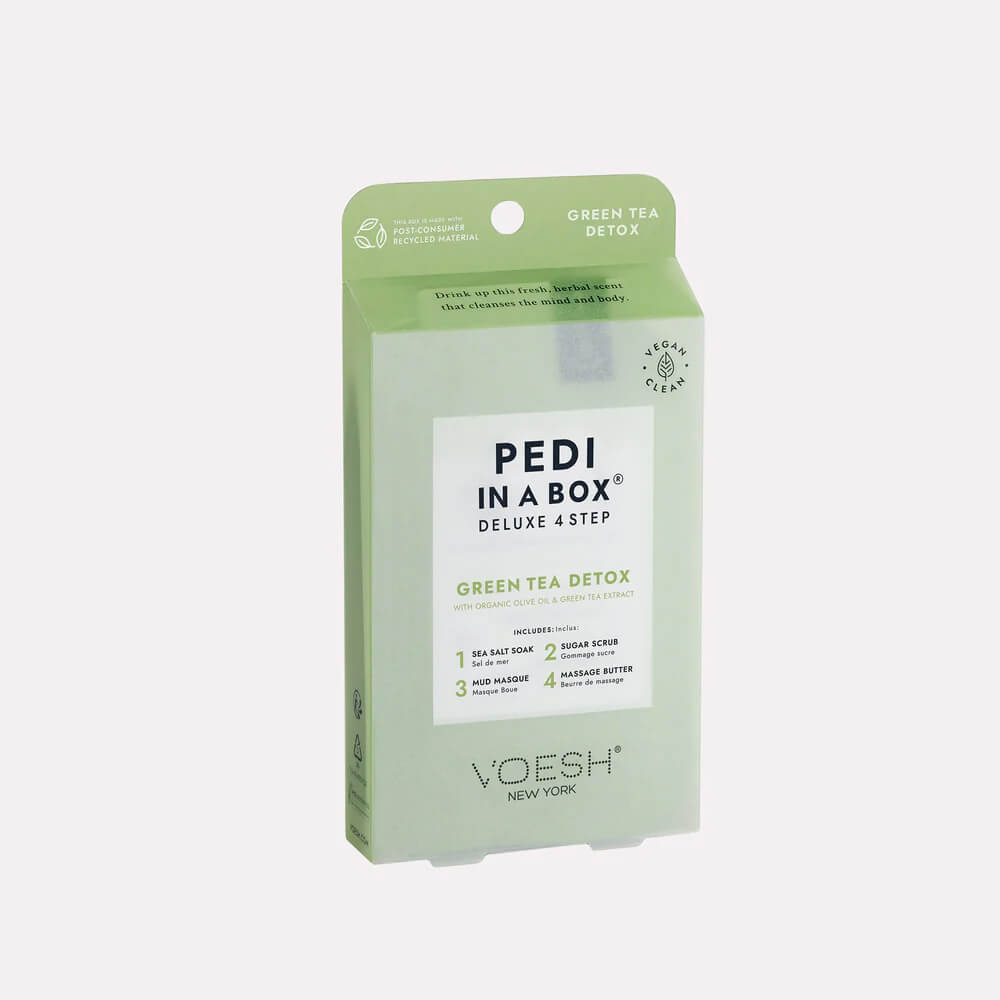 VOESH Pedi In A Box Deluxe 4 Step | GREEN TEA DETOX