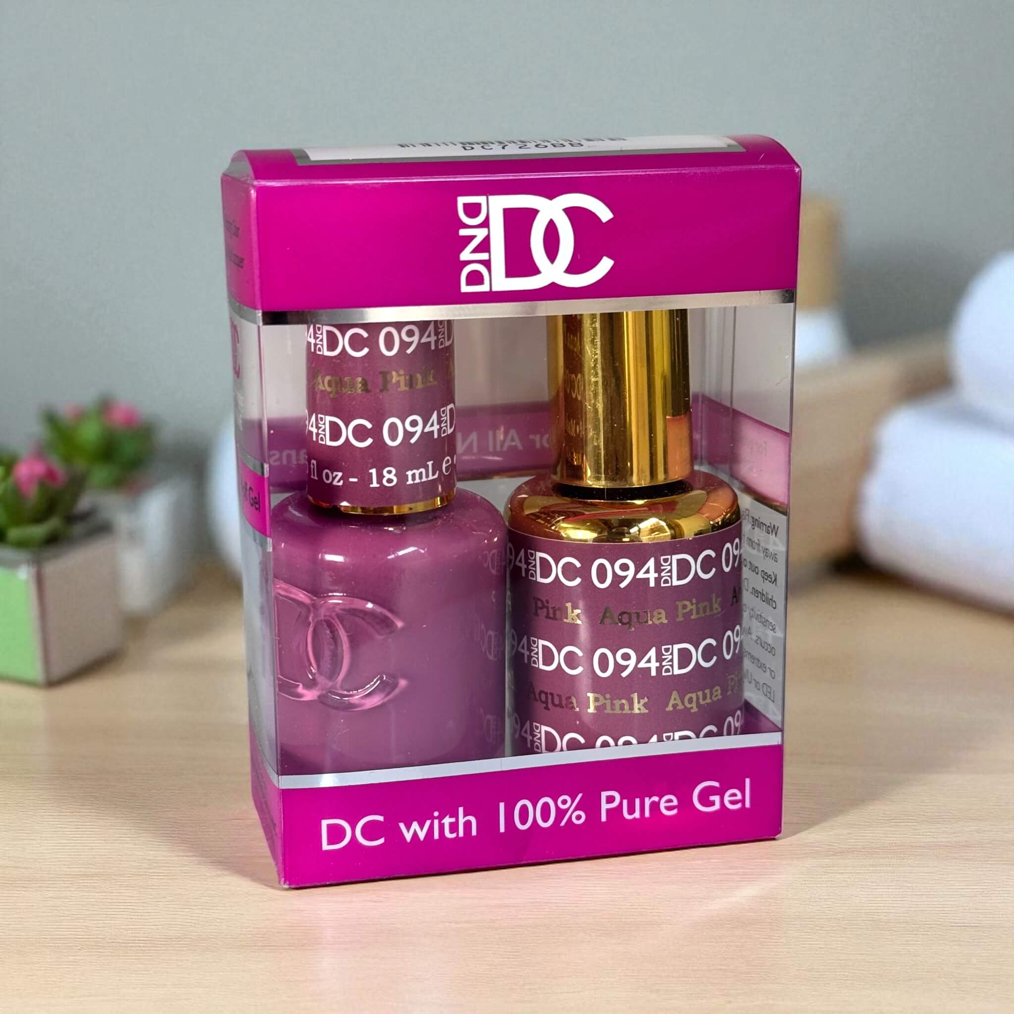 DND DC - Gel Polish & Matching Nail Lacquer Set - #094 Aqua Pink