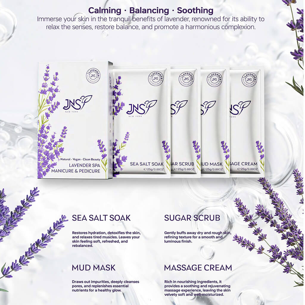 JNS 4 in 1 Pedicure set - LAVENDER SPA (50 sets)