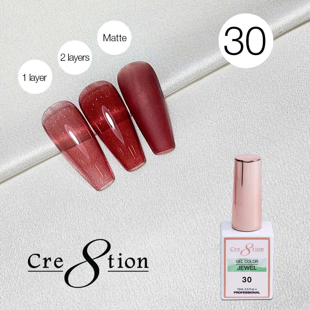 Cre8tion Soak Off gel Jelly - Jewel #30