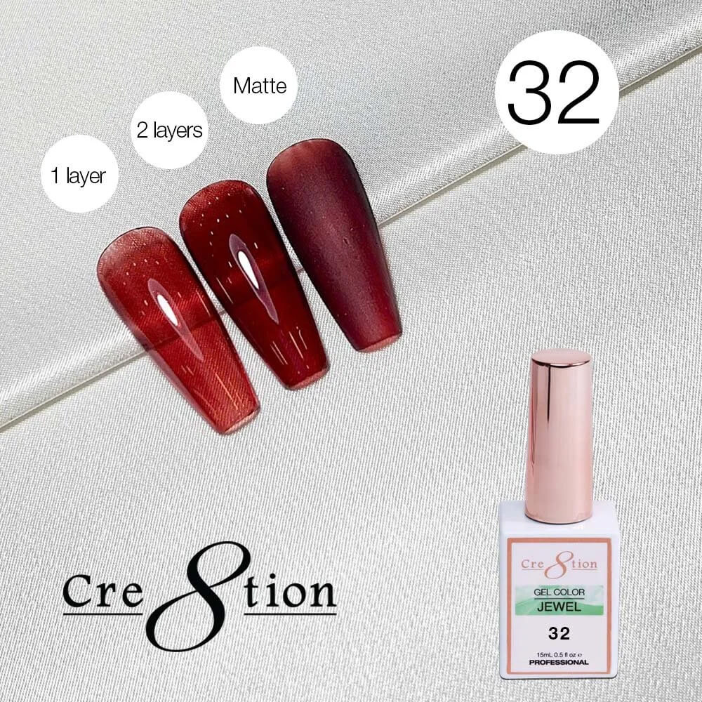 Cre8tion Soak Off gel Jelly - Jewel #32