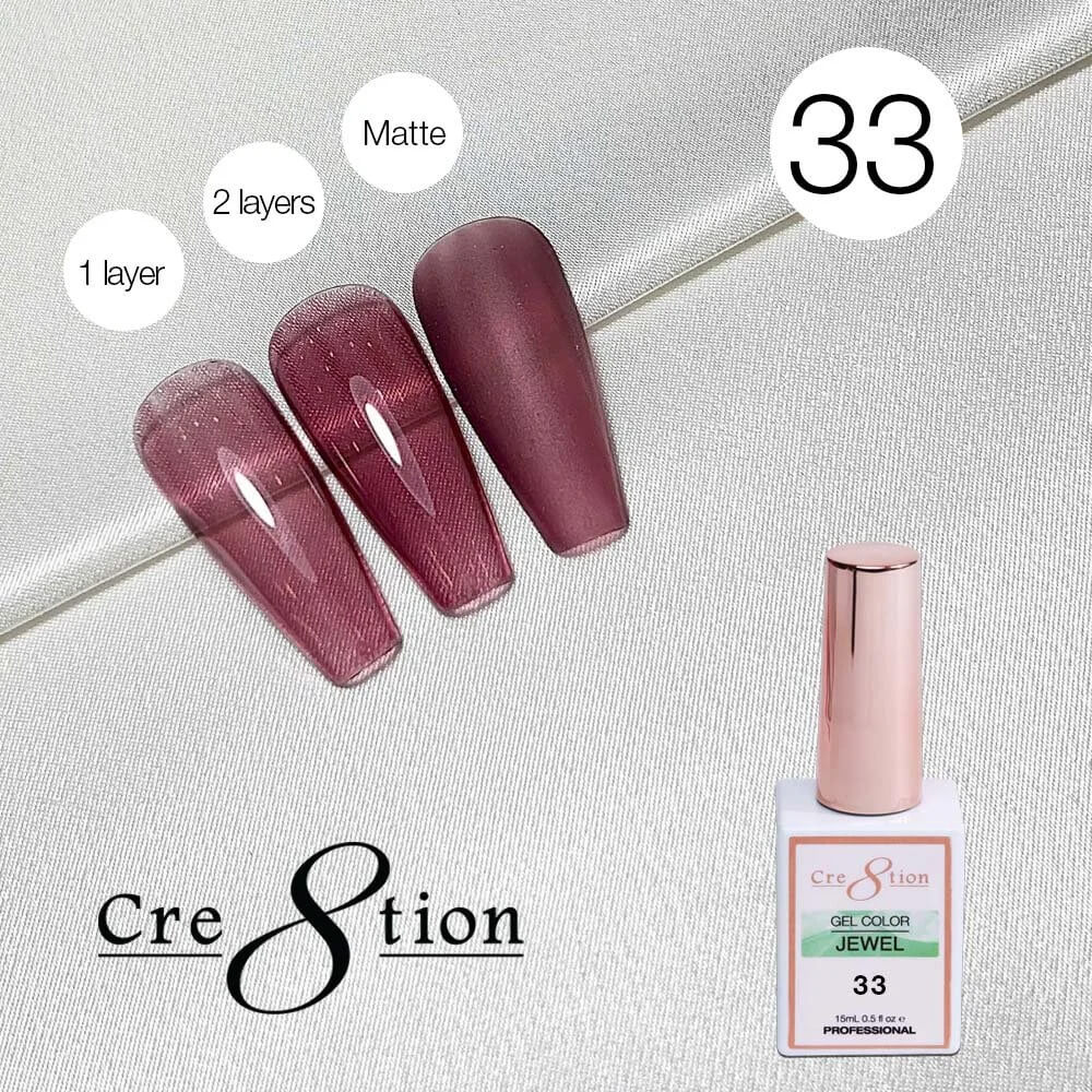 Cre8tion Soak Off gel Jelly - Jewel #33