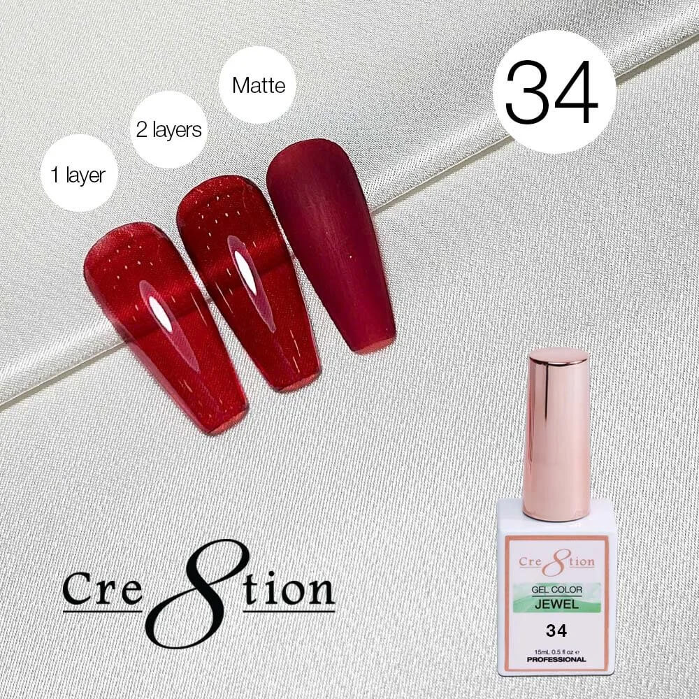 Cre8tion Soak Off gel Jelly - Jewel #34