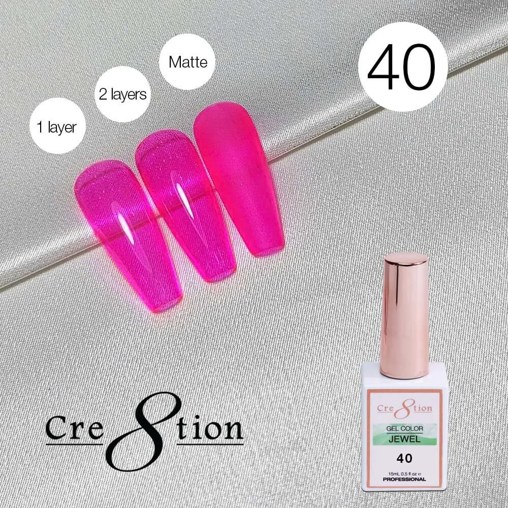 Cre8tion Soak Off gel Jelly - Jewel #40