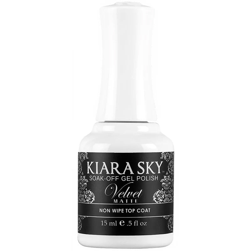 Kiara Sky Soak Off Gel 0.5 oz - None Wipe Velvet Mate Top Coat