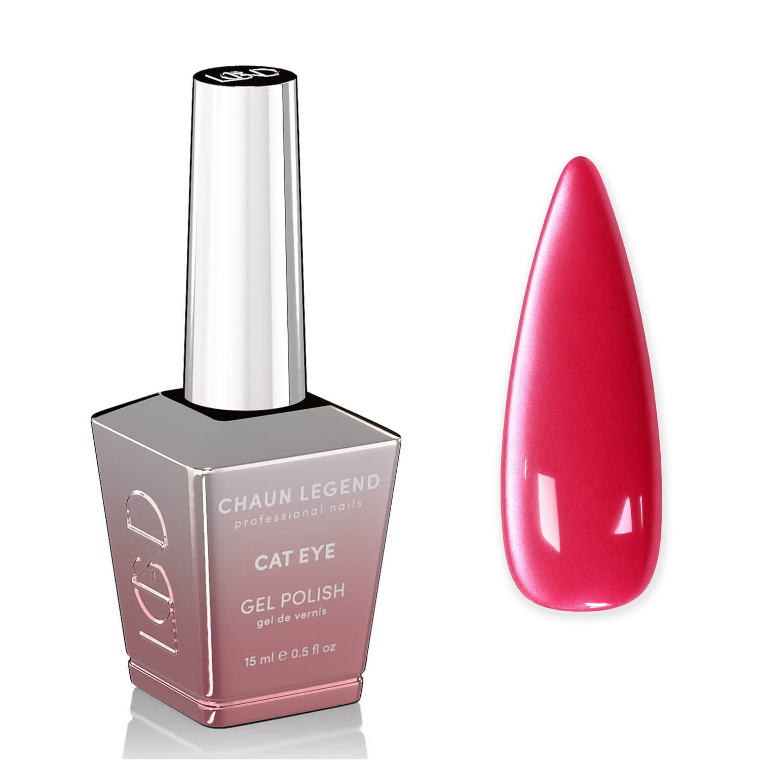 Chaun Legend Cat Eye Gel Polish 0.5 Oz -LGCE01 Pink Eclipse