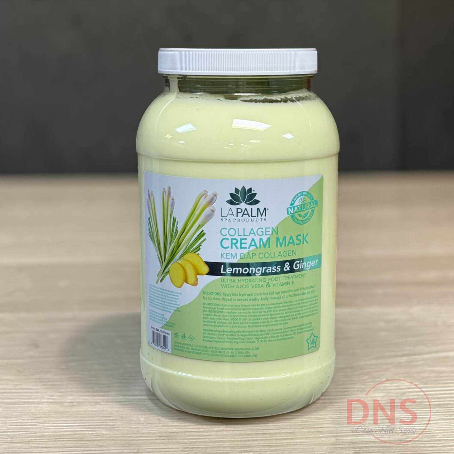 Lapalm Spa Collagen Cream Mask – Lemongrass & Ginger (1 Gallon)
