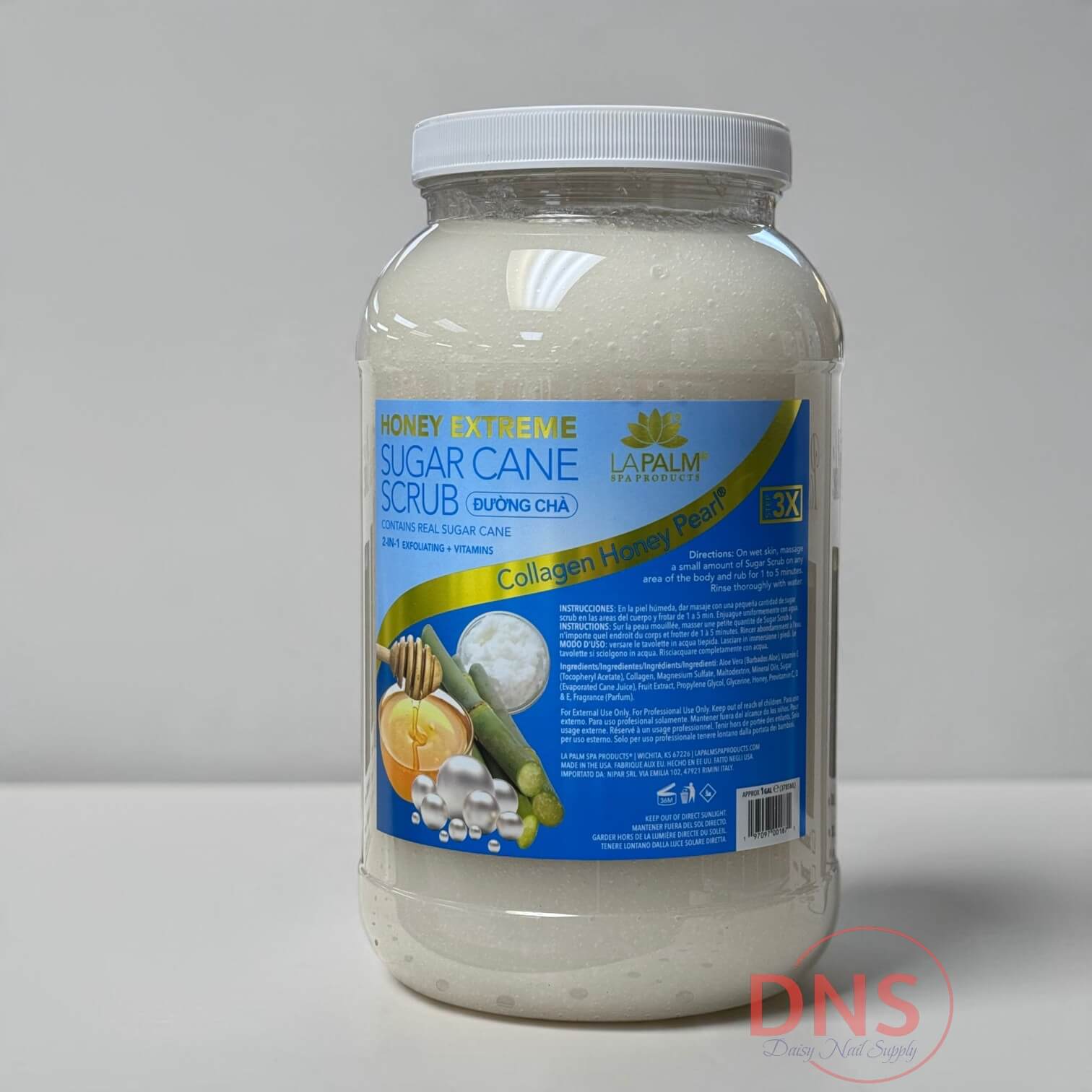 Lapalm Spa Honey Extreme Sugar Cane Scrub 1 Gallon - Honey Pearl