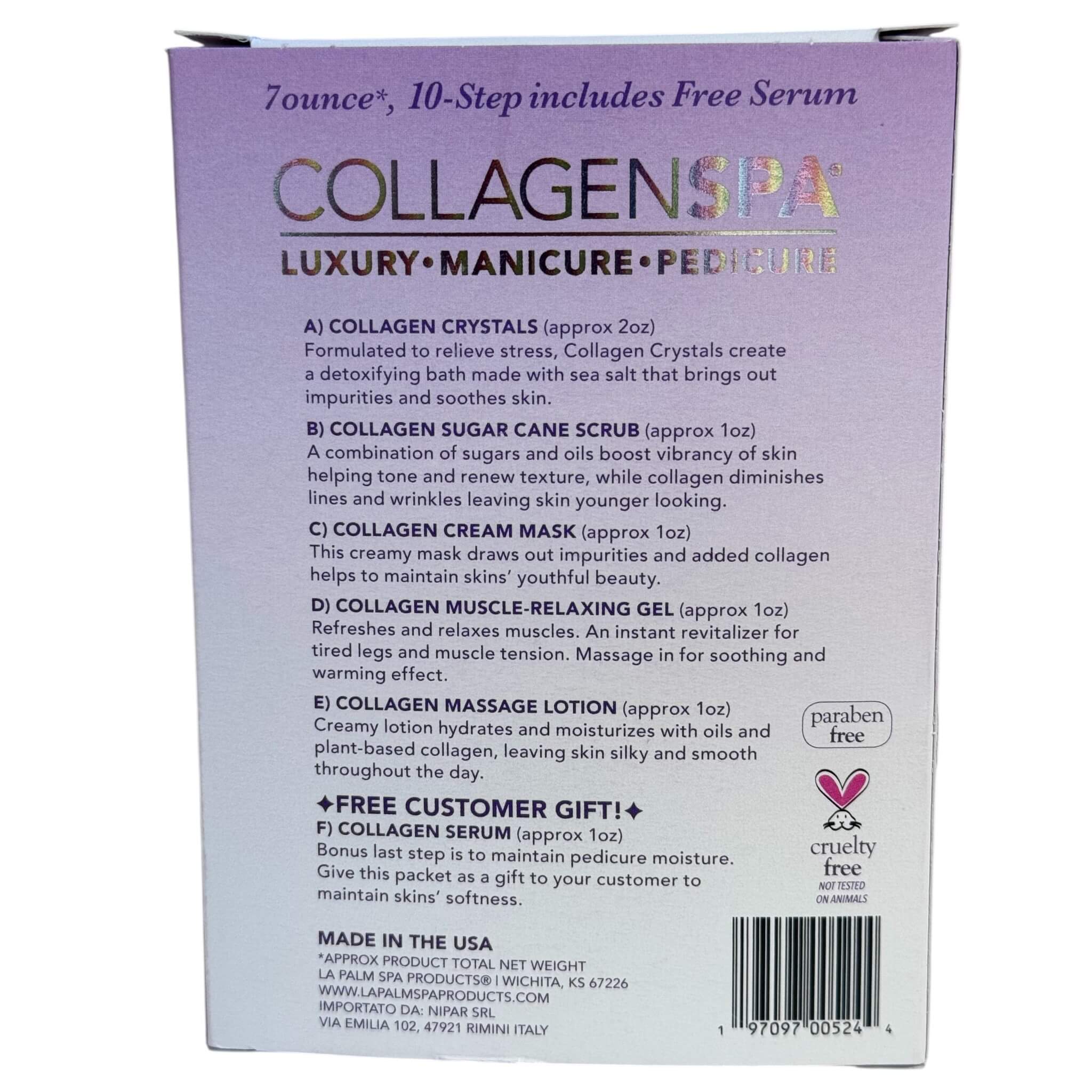 Lapalm Collagen Spa Manicure Pedicure Kit - Jasmine (60 Kits/Case)