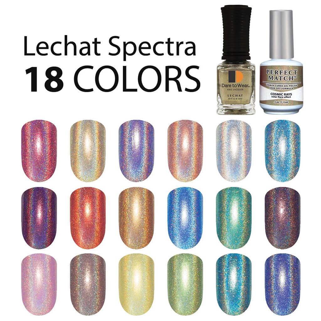 LeChat Perfect Match Gel + Nail Lacquer Spectra Collection (Full set 18 Colors)
