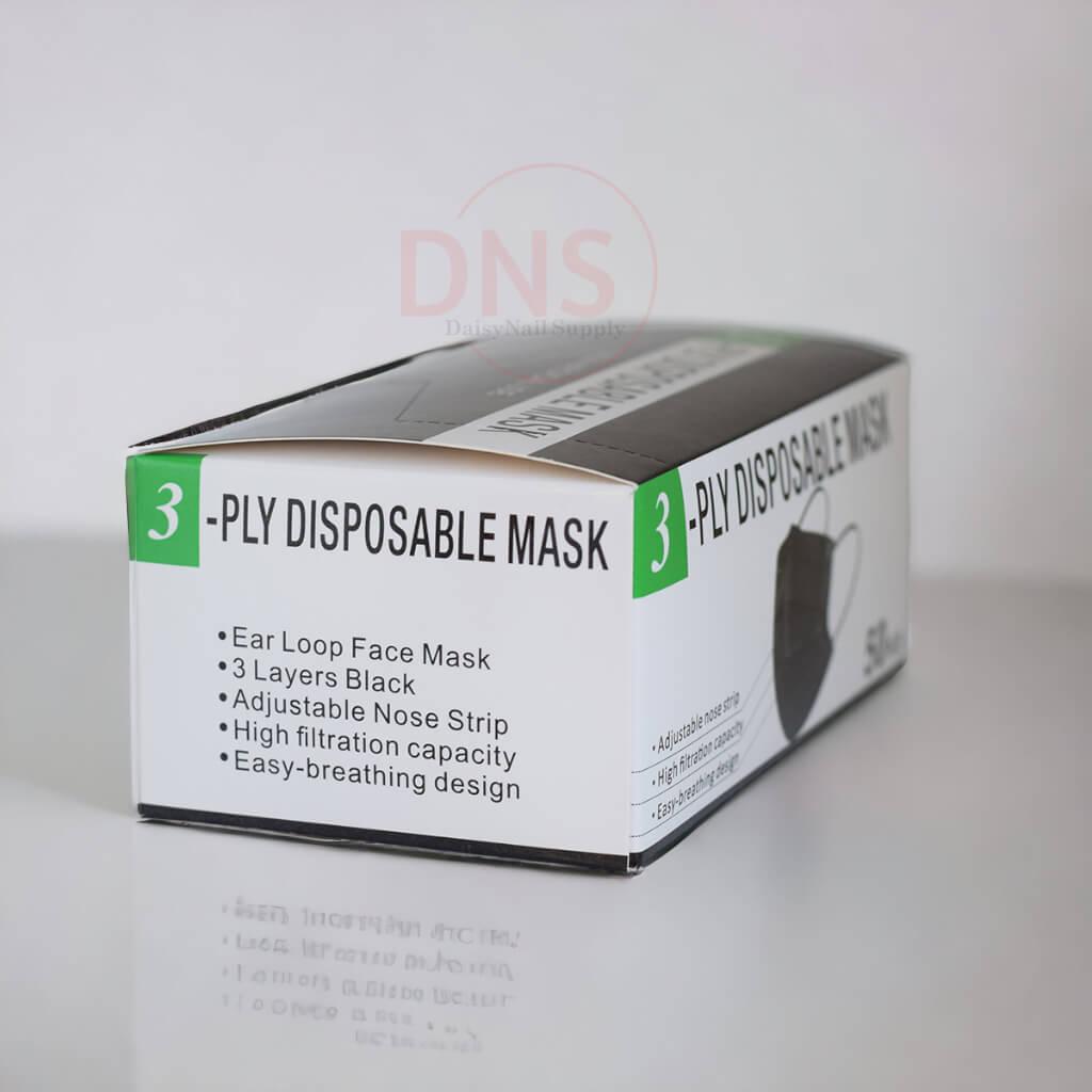 3 Layers Disposable Face Mask - Black