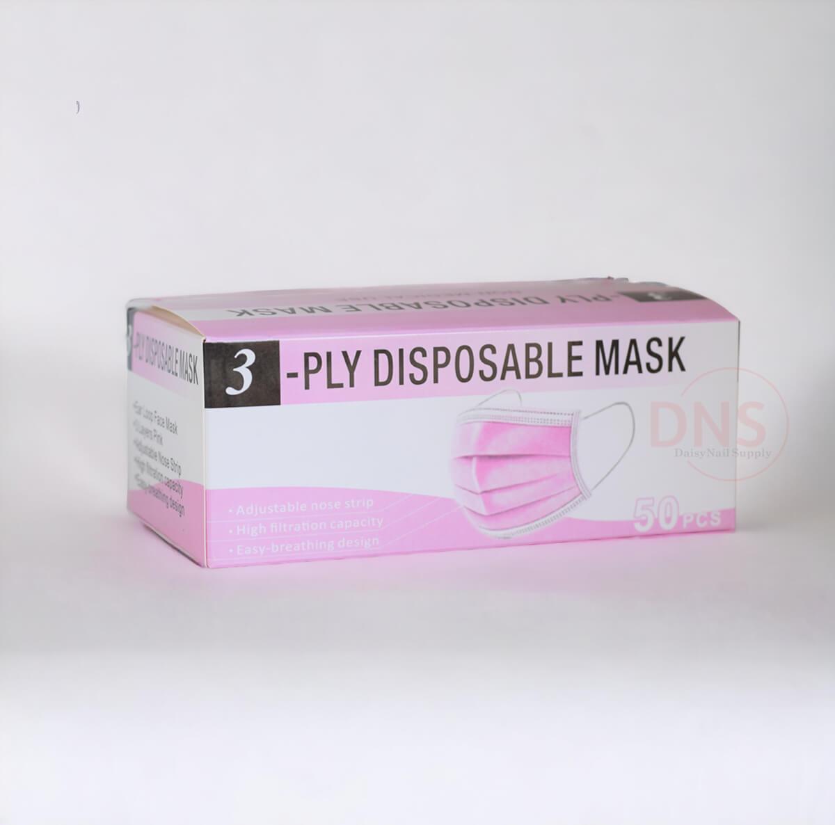 3 Layers Disposable Face Mask - Pink