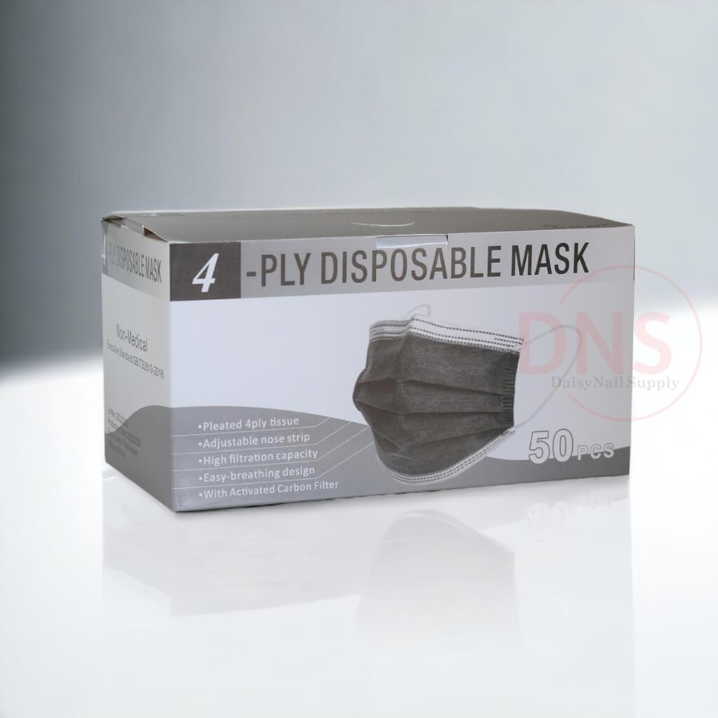 4 Layers Disposable Activaed Carbon Filter Face Mask