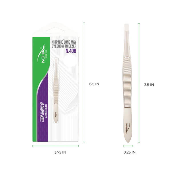 NGHIA Stainless Steel Straight Blades Tweezer - N 408