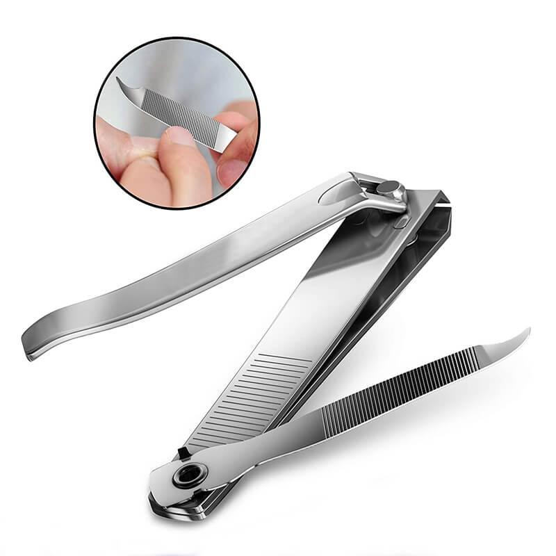 Carbon Steel Nail Clipper With Metal File - Flat