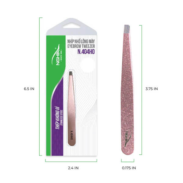 NGHIA Stainless Steel Eyebrow Tweezer N 404HO
