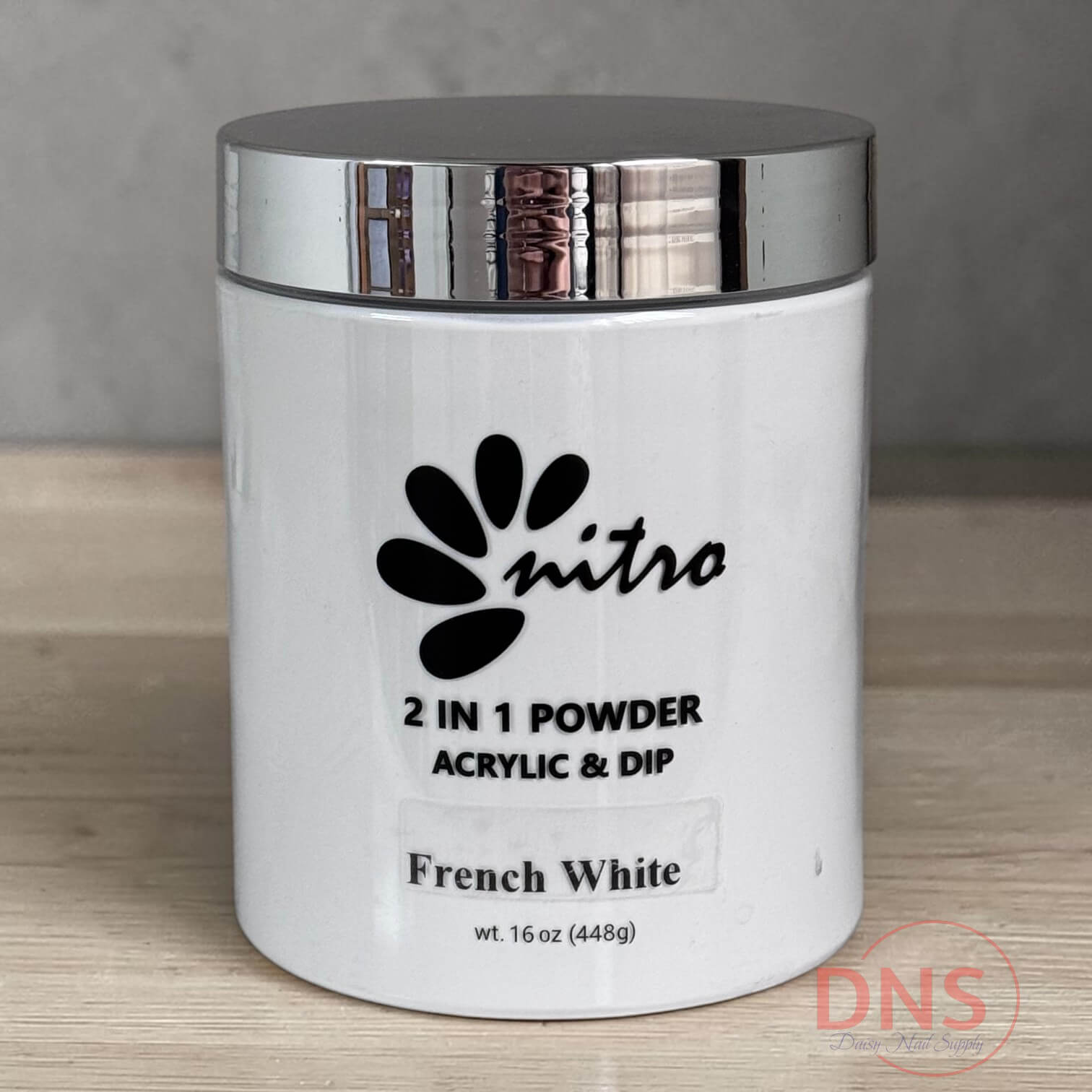 Nitro 2 in 1 Powder Acrylic & Dip Refill 16 OZ - French White