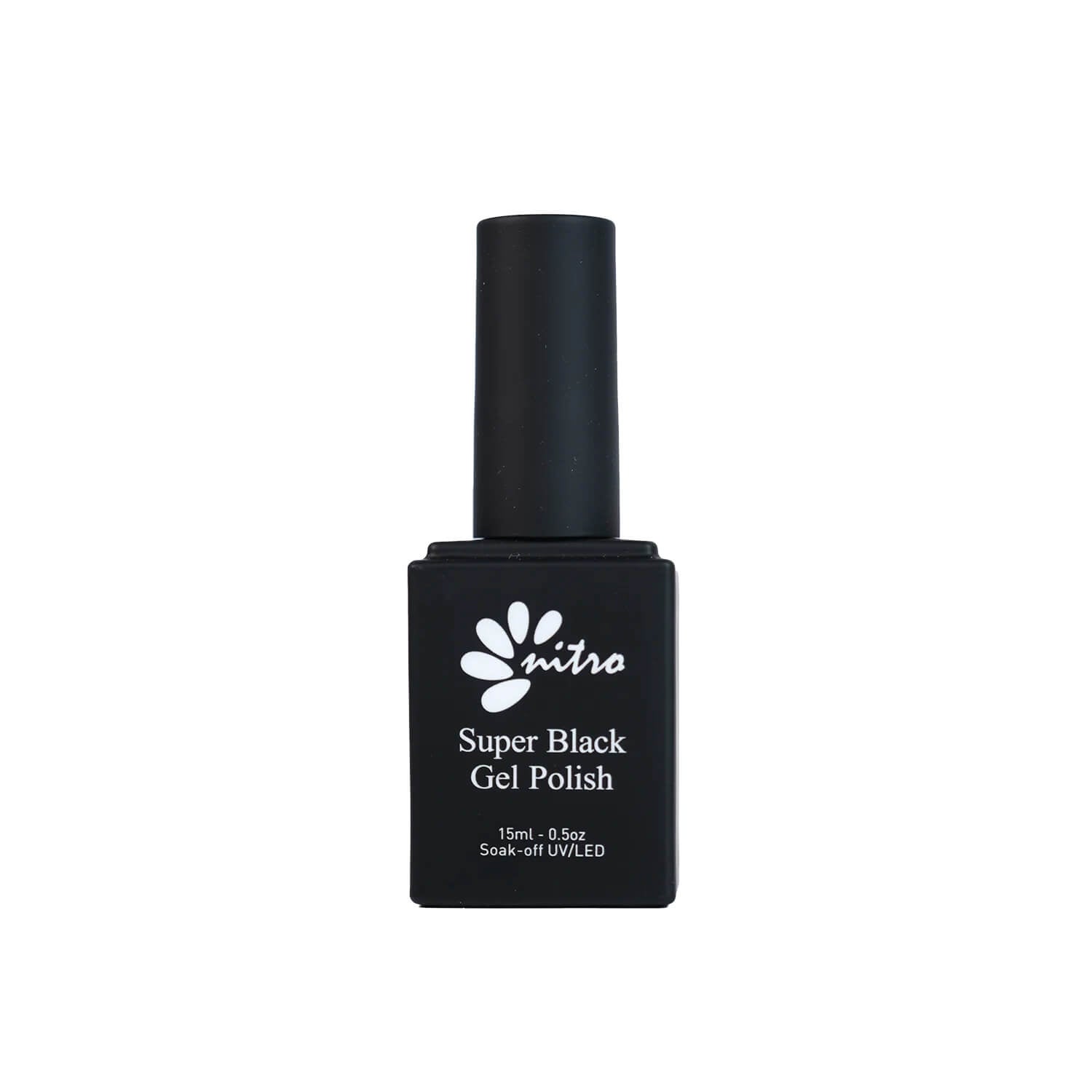 Nitro Soak Off Gel Polish - Super Black - 0.5 oz