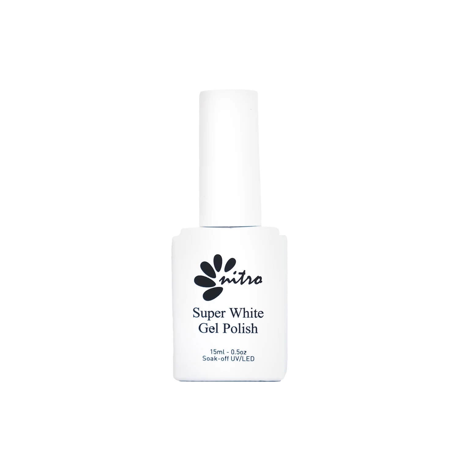 Nitro Soak Off Gel Polish - Super White - 0.5 oz