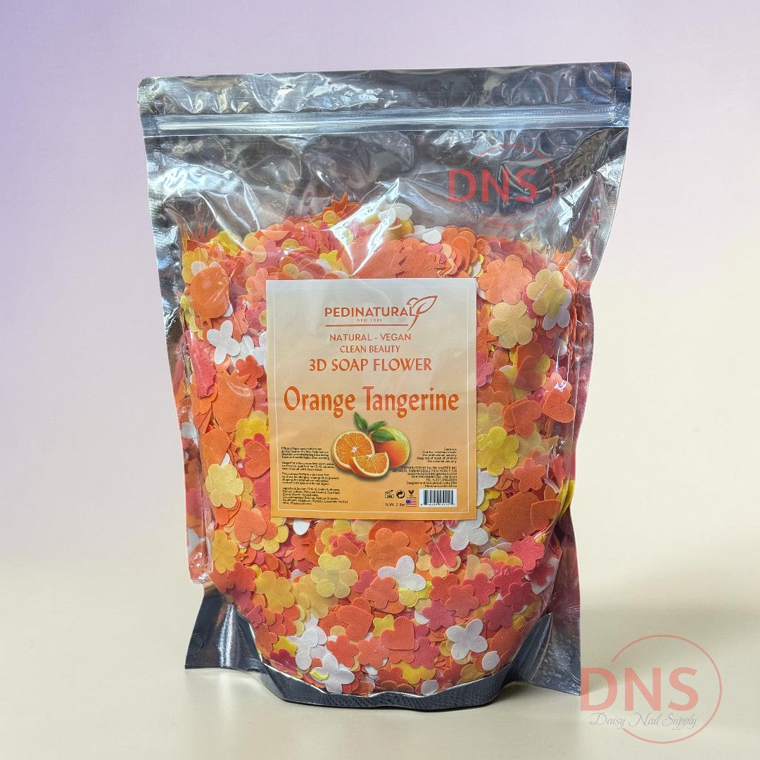 Pedinatural Soap Flower 2 Lbs Bag - Orange Tangerine