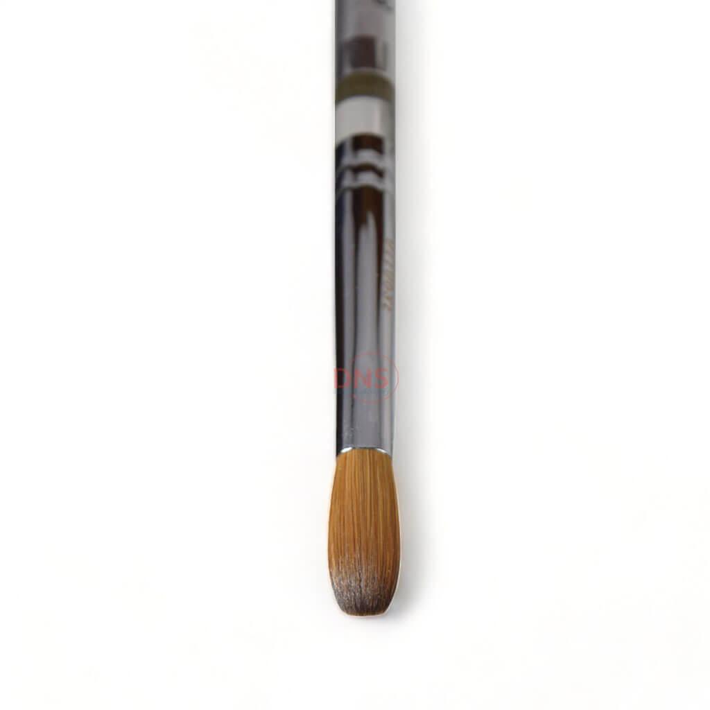 Acrylic Nail Brush Kolinsky | Petal Silver Handle CRIMPED Size #08