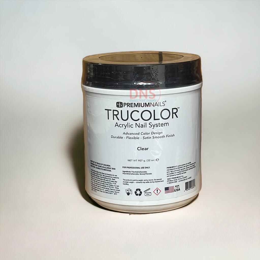 PremiumNails Acrylic Trucolor Nail Powder - 32 oz Clear