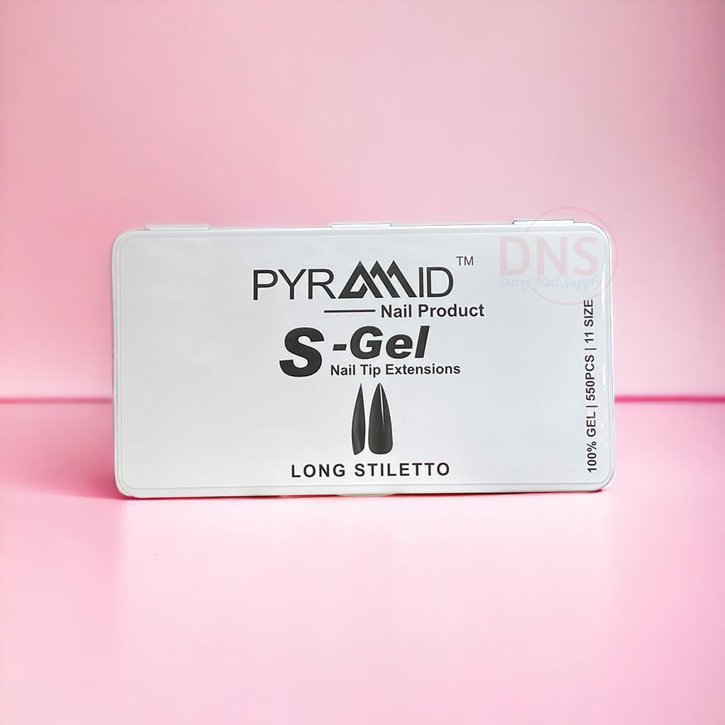 Pyramid S-Gel Nail Tip Extensions - Long Stilletto