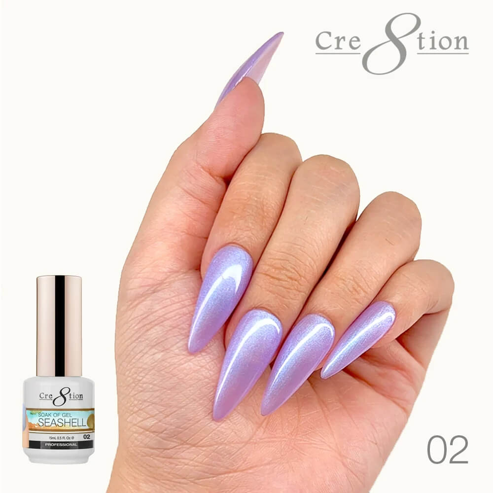 Cre8tion Soak Off Gel UV/LED 0.5 Fl oz - Seashell 02
