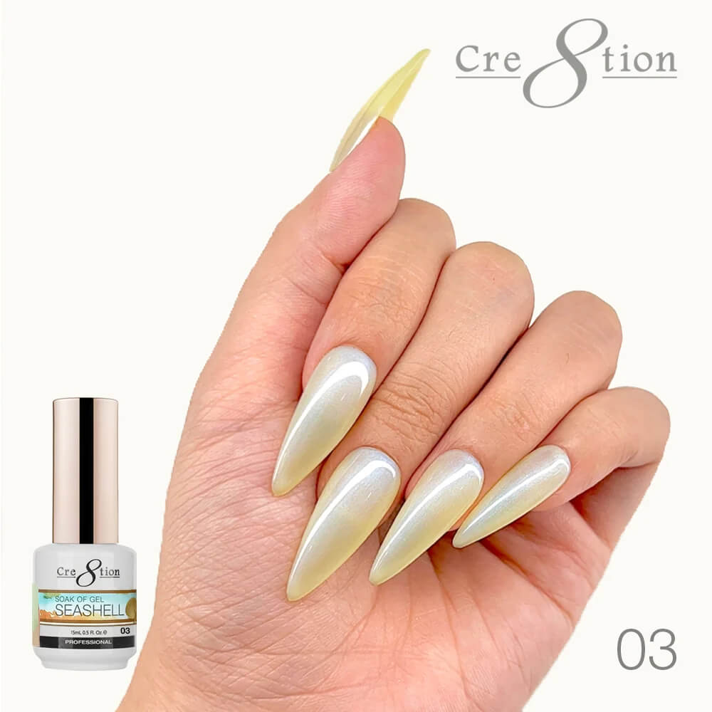 Cre8tion Soak Off Gel UV/LED 0.5 Fl oz - Seashell 03