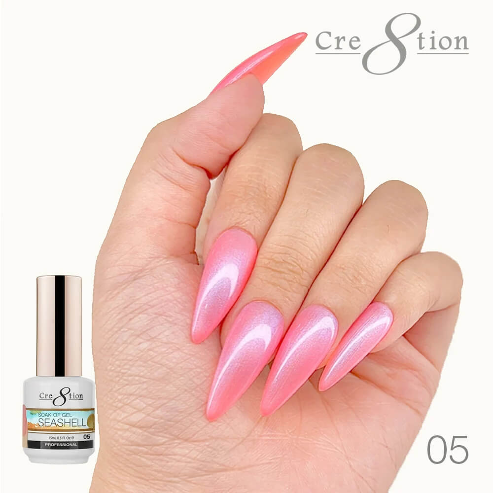 Cre8tion Soak Off Gel UV/LED 0.5 Fl oz - Seashell 05
