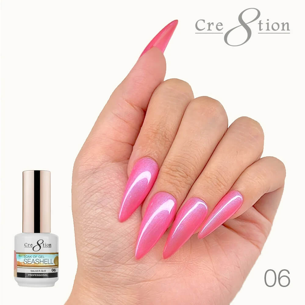 Cre8tion Soak Off Gel UV/LED 0.5 Fl oz - Seashell 06