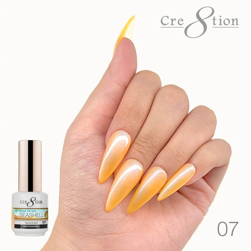 Cre8tion Soak Off Gel UV/LED 0.5 Fl oz - Seashell 07