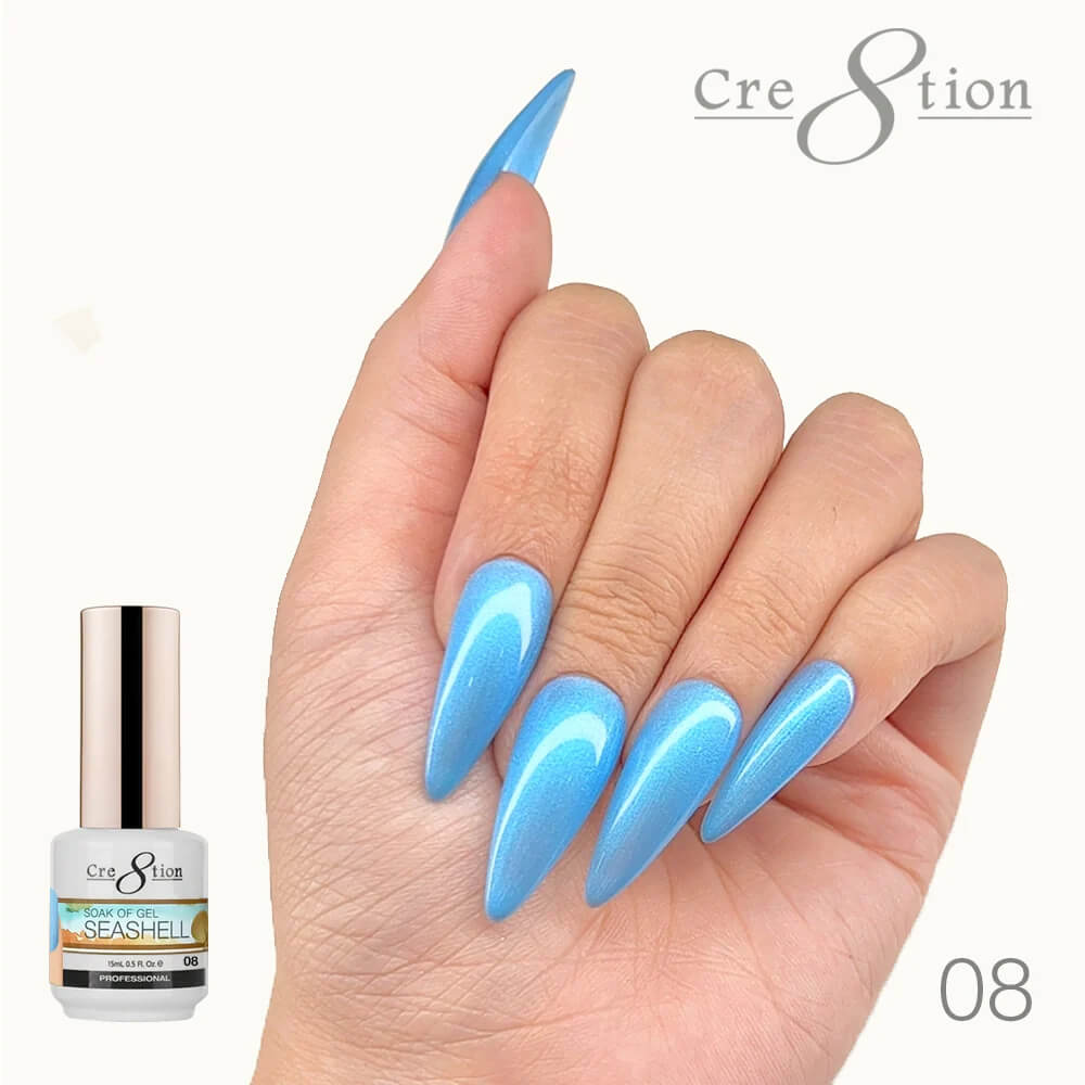 Cre8tion Soak Off Gel UV/LED 0.5 Fl oz - Seashell 08