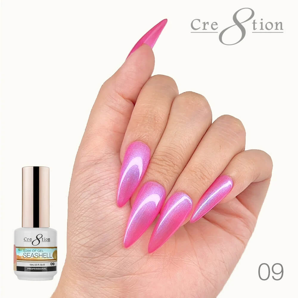 Cre8tion Soak Off Gel UV/LED 0.5 Fl oz - Seashell 09